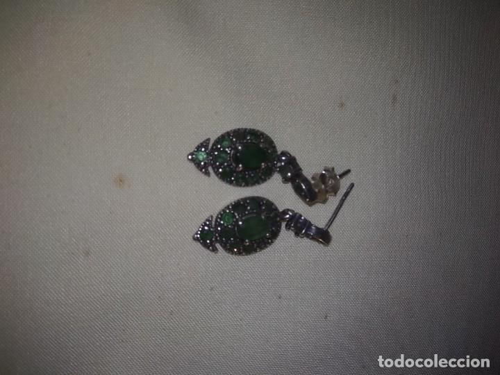 Joaillerie: Pendientes con Esmeraldas antigua