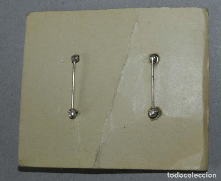 Joyeria: 2 BROCHES REALIZADOS EN PLATA CON FORMA DE HOJA, MIDEN 3 CMS. - Foto 2