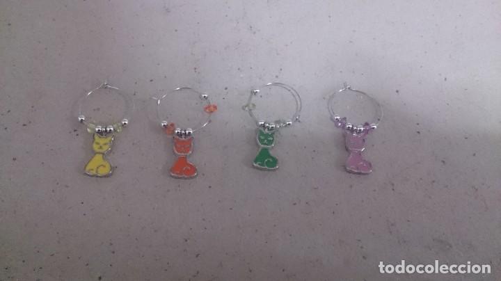 Joyeria: 4 pendientes de gatos metal. M32 - Foto 1