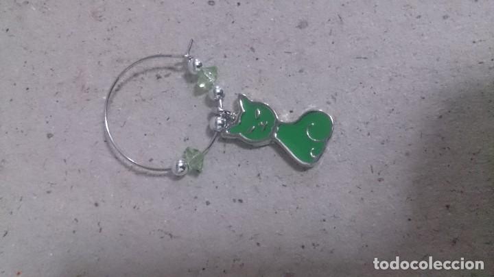Joyeria: 4 pendientes de gatos metal. M32 - Foto 5