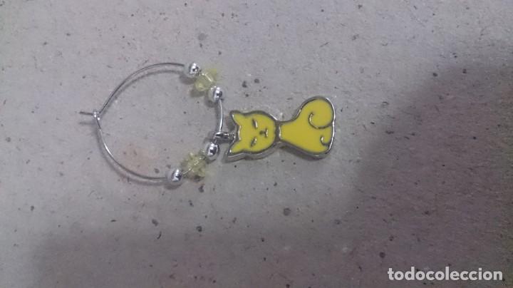 Joyeria: 4 pendientes de gatos metal. M32 - Foto 7