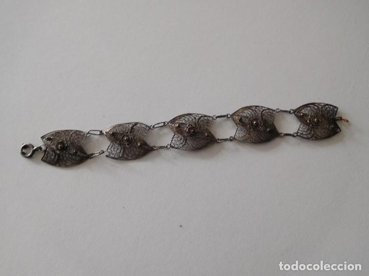 Joyeria: Pulsera antigua de plata filigrana - Foto 1