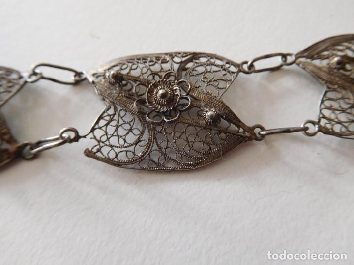 Joyeria: Pulsera antigua de plata filigrana - Foto 2