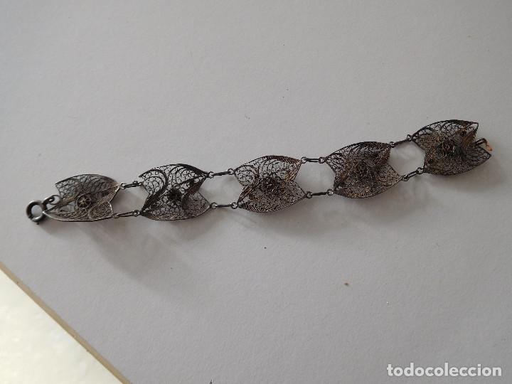 Joyeria: Pulsera antigua de plata filigrana - Foto 3