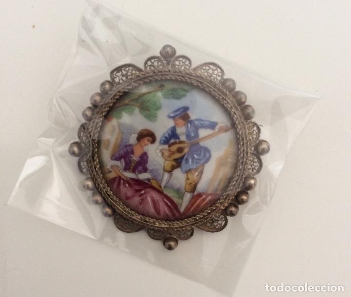 Joyeria: BROCHE ANTIGUO LIMOGES. - Foto 1