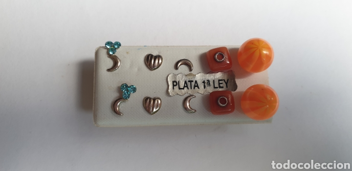 Joyeria: Lote de pendientes de plata de ley - Foto 1