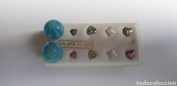 Joyeria: Lote de pendientes de plata de ley - Foto 1