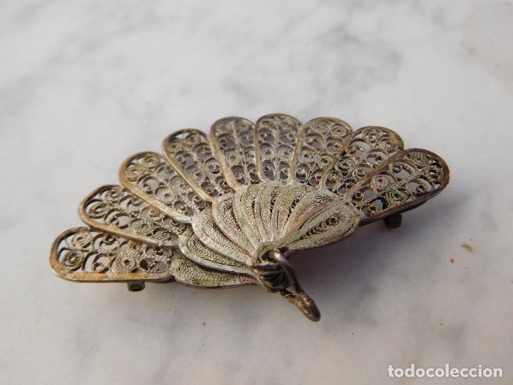 Joyeria: Broche de plata con forma de abanico - Foto 1