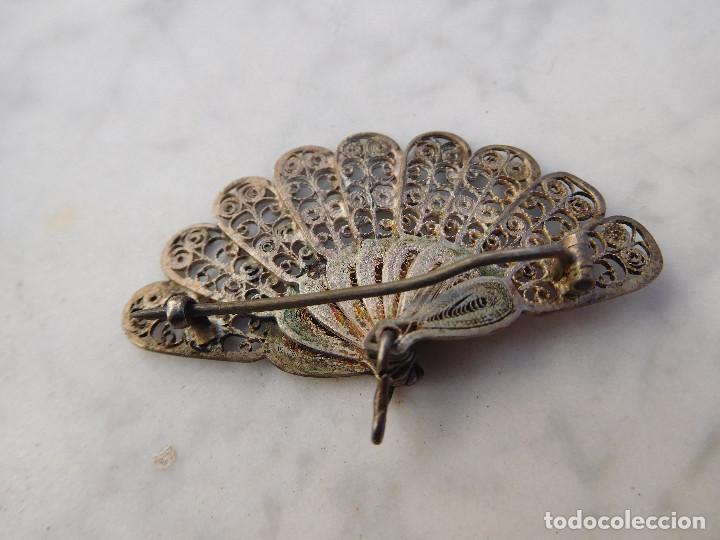 Joyeria: Broche de plata con forma de abanico - Foto 2