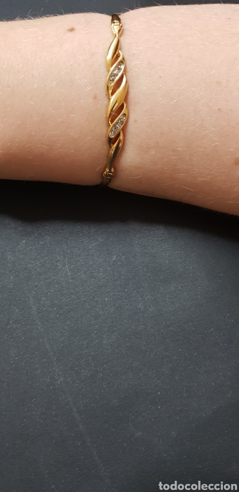 Joyeria: #436 PULSERA R&Iacute;GIDA BA&Ntilde;ADA EN ORO - Foto 2
