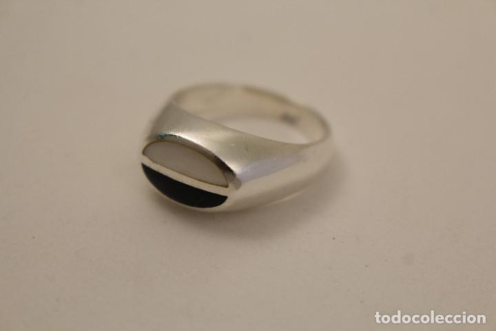 Joyeria: anillo plata 925 con &oacute;nix y nacar - Foto 1