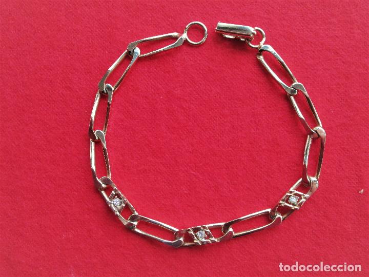 Joyeria: PULSERA CHAPADO EN ORO CON CIRCONITAS INCRUSTADAS - SIN ESTRENAR - Foto 1