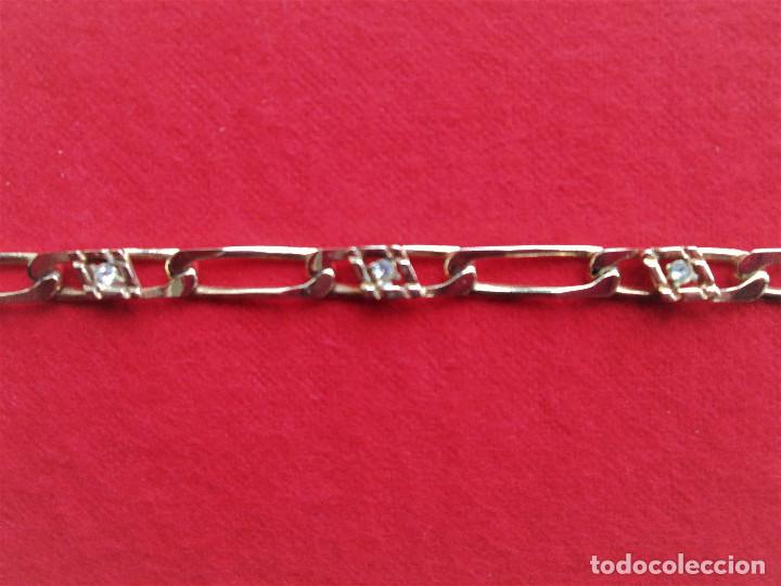 Joyeria: PULSERA CHAPADO EN ORO CON CIRCONITAS INCRUSTADAS - SIN ESTRENAR - Foto 3