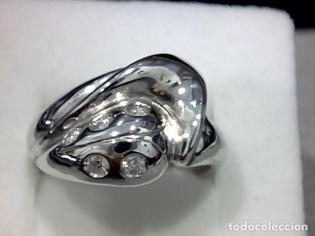 Joyeria: anillo oro blanco 18 kts y diamantes - Foto 4