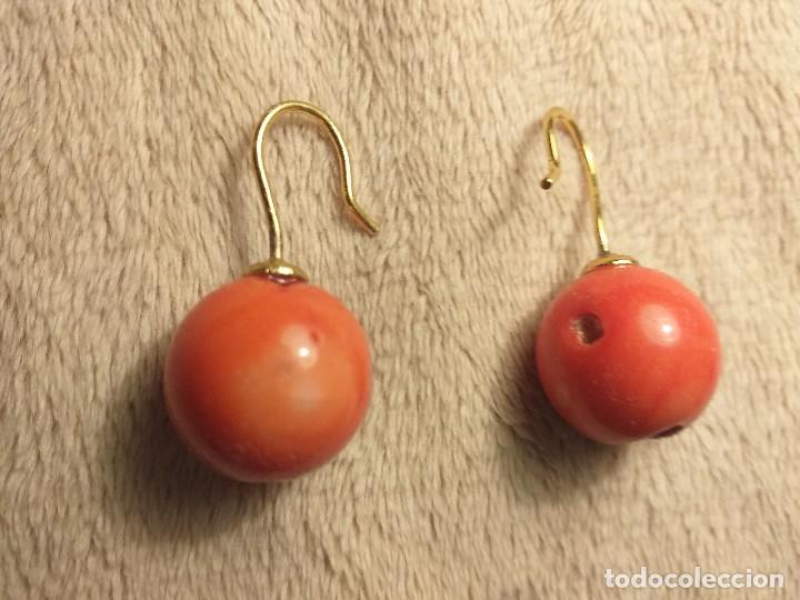 Joaillerie: Pendientes de coral naranja
