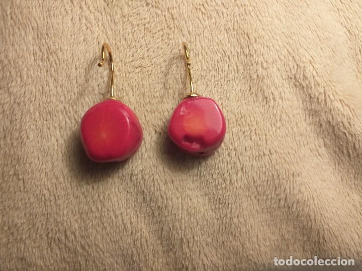 Joyeria: Pendientes de coral rojo bamb&uacute; - Foto 2