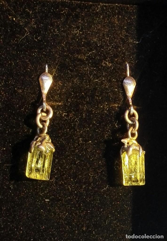 Joyeria: Pendientes apatito verde y plata 925 - Foto 1