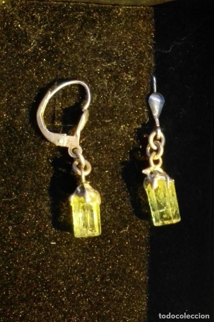 Joyeria: Pendientes apatito verde y plata 925 - Foto 2