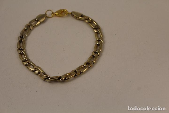 Joyeria: pulsera cadena chapada en oro - Foto 1