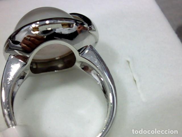 Joyeria: juego de anillo y pendientes oro blanco y perlas - Foto 2