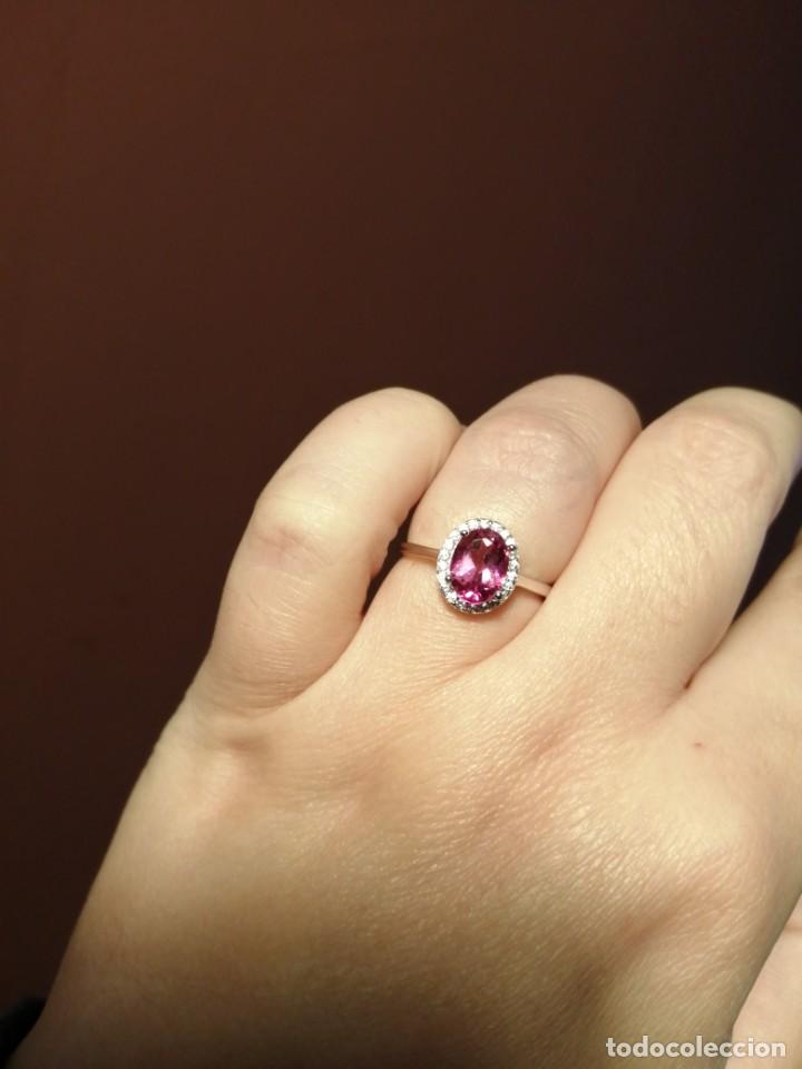 Joyeria: Anillo con Topacio Rosa natural y Plata de Ley - Foto 2