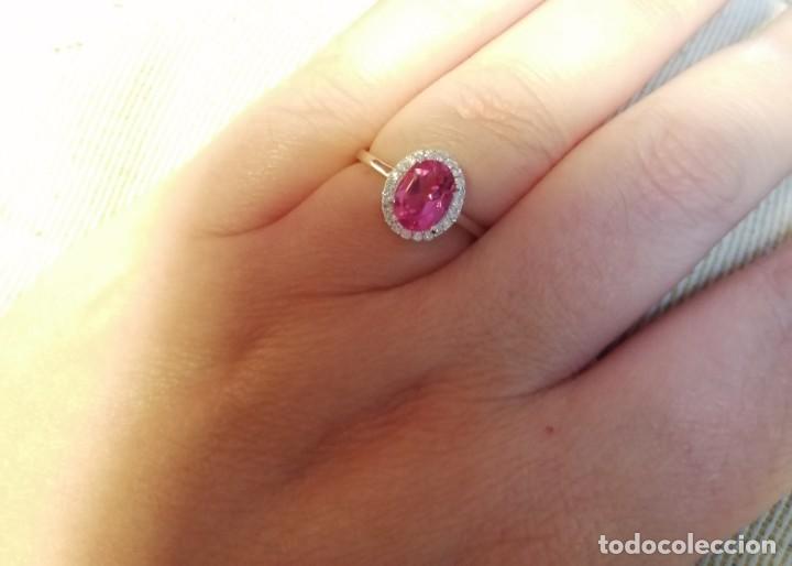 Joyeria: Anillo con Topacio Rosa natural y Plata de Ley - Foto 3
