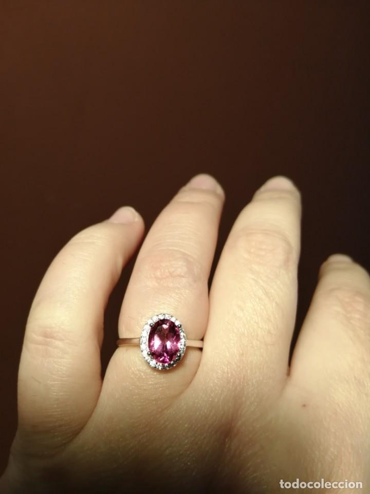Joyeria: Anillo con Topacio Rosa natural y Plata de Ley - Foto 4