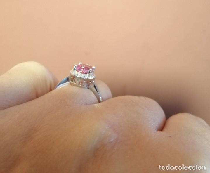 Joyeria: Anillo con Topacio Rosa natural y Plata de Ley - Foto 8
