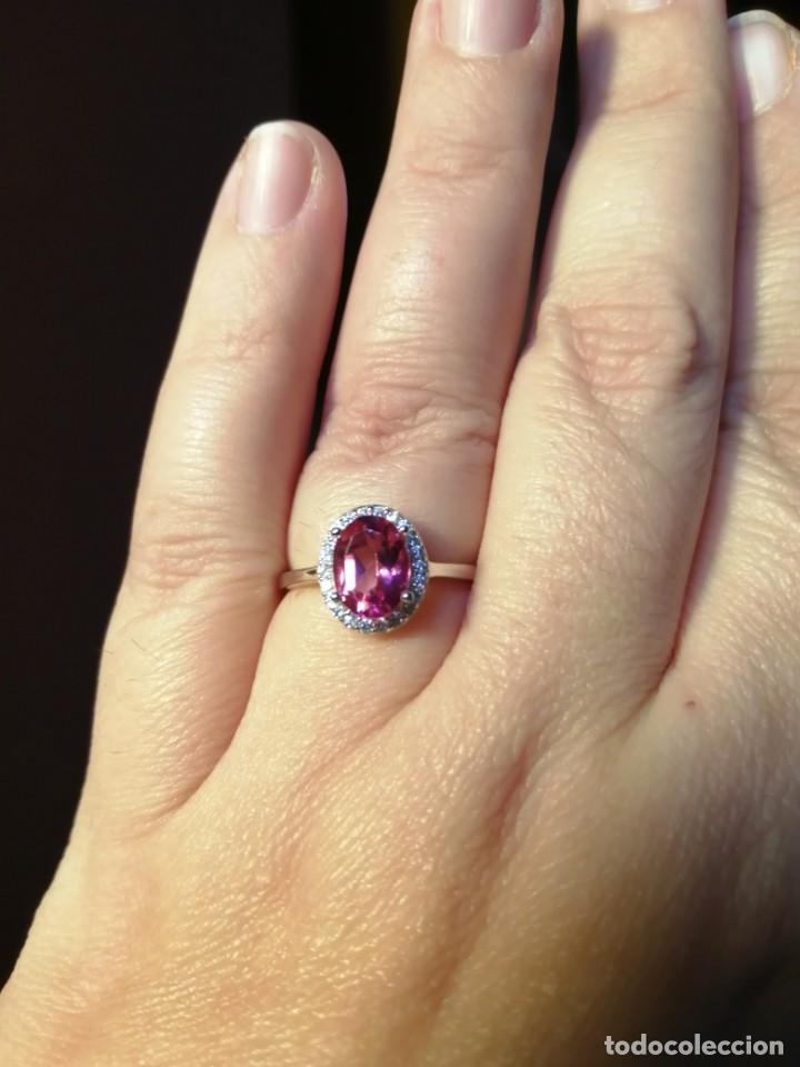 Joyeria: Anillo con Topacio Rosa natural y Plata de Ley - Foto 9
