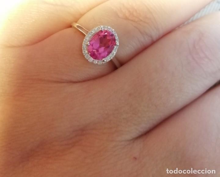 Joyeria: Anillo con Topacio Rosa natural y Plata de Ley - Foto 12