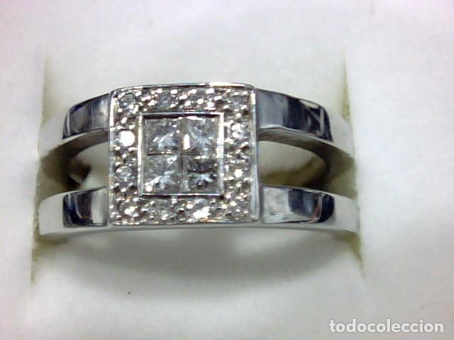 Joyeria: anillo oro blanco 18 kts y diamantes - Foto 1