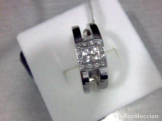 Joyeria: anillo oro blanco 18 kts y diamantes - Foto 2