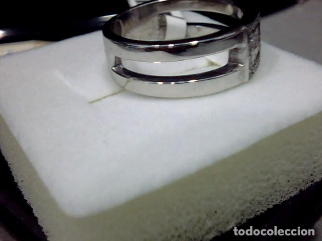 Joyeria: anillo oro blanco 18 kts y diamantes - Foto 6