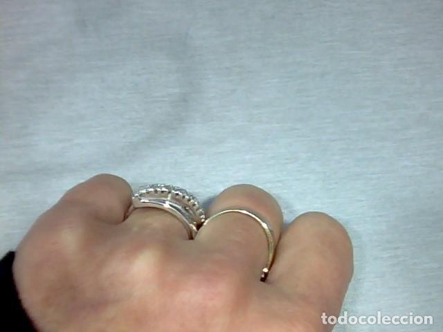 Joyeria: anillo oro blanco 18 kts y diamantes - Foto 3