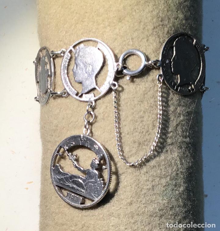 Joyeria: BRAZALETE DE MONEDAS ESPA&Ntilde;OLAS EN PLATA - Foto 4