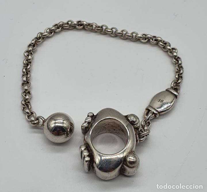 Joyeria: Original pulsera con simp&aacute;tica rana en plata de ley maciza . - Foto 1