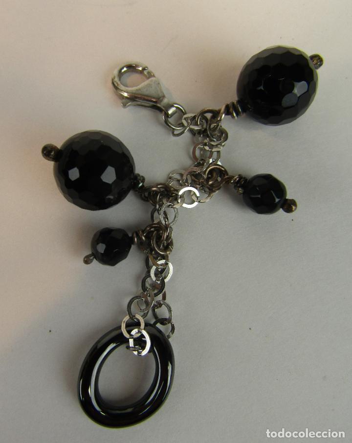 Joyeria: COLGANTE CON BOLAS NEGRAS Y MOSQUET&Oacute;N DE PLATA - Foto 4
