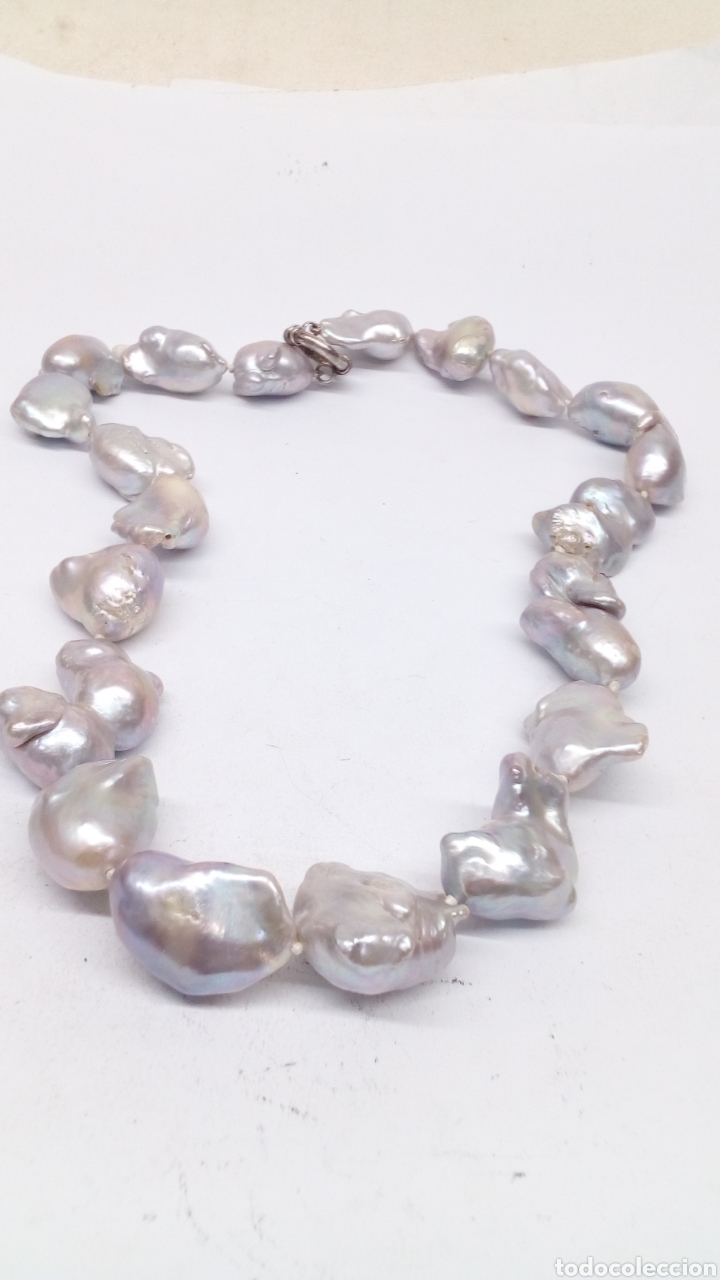 Joyeria: Collar de peelas naturales y plata - Foto 1
