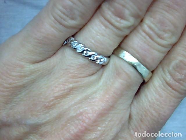 Joyeria: ANILLO ORO BLANCO 18 KL Y DIAMANTES - Foto 2