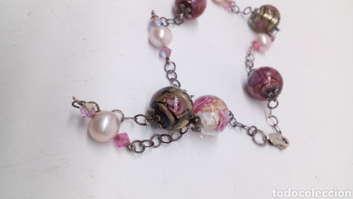 Joyeria: Gargantilla de plata y cristal de murano - Foto 2
