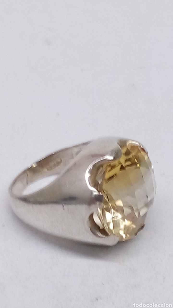 Joyeria: Anillo de plata y citrino/S90 - Foto 1