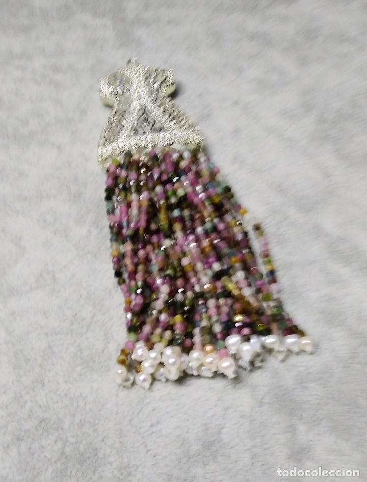 Joyeria: KIMONO PLATA 925 CON BORLA DE TURMALINAS. - Foto 1