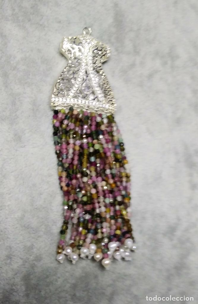 Joyeria: KIMONO PLATA 925 CON BORLA DE TURMALINAS. - Foto 2