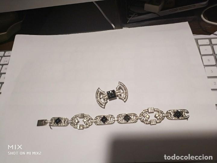 Joyeria: IMPORTANTE BROCHE Y PULSO PLATA CONTRASTADA - Foto 4