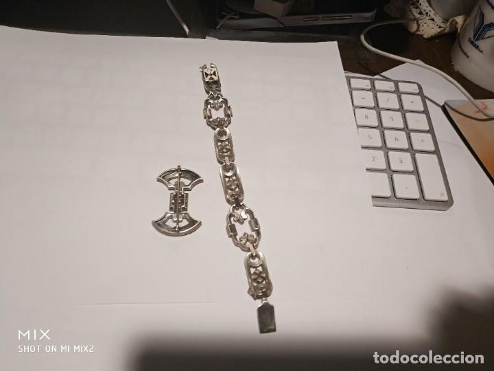 Joyeria: IMPORTANTE BROCHE Y PULSO PLATA CONTRASTADA - Foto 9