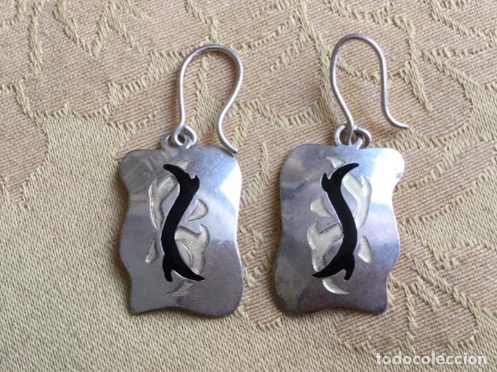 Joyeria: PENDIENTES ORIENTALES PLATA DE LEY Y ESMALTE - Foto 3