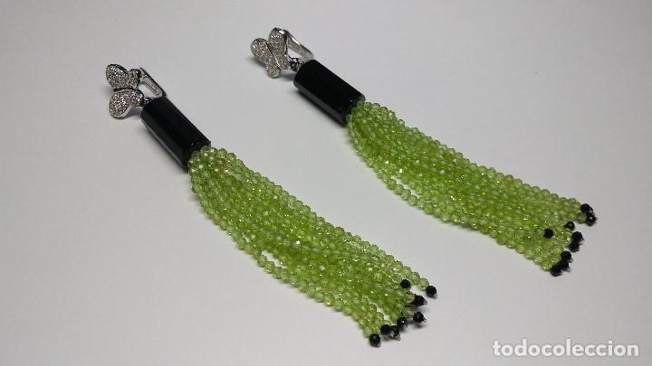 Joyeria: PENDIENTES DE &Oacute;NIX Y PERIDOTO NATURAL. - Foto 1