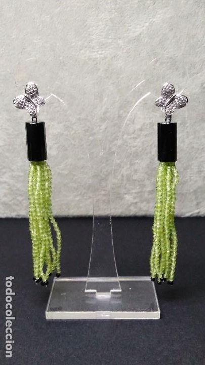 Joyeria: PENDIENTES DE &Oacute;NIX Y PERIDOTO NATURAL. - Foto 2