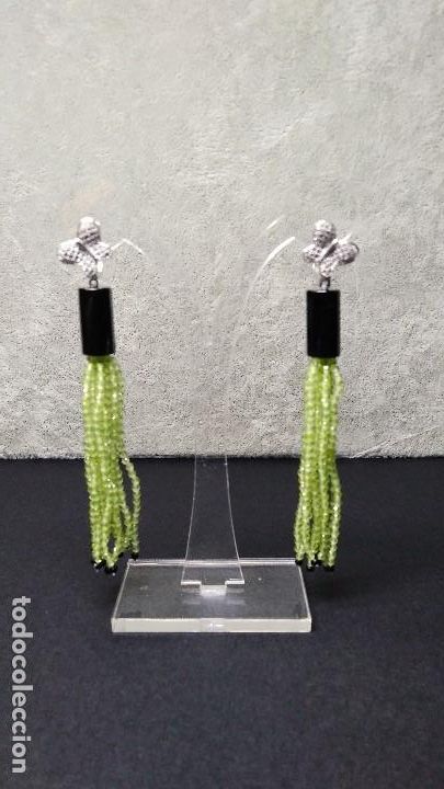 Joyeria: PENDIENTES DE &Oacute;NIX Y PERIDOTO NATURAL. - Foto 3