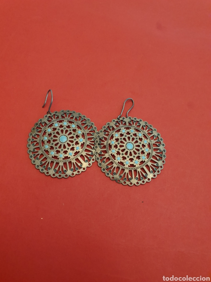 Joyeria: Pendientes de plata con piedras de Color turquesa. - Foto 1